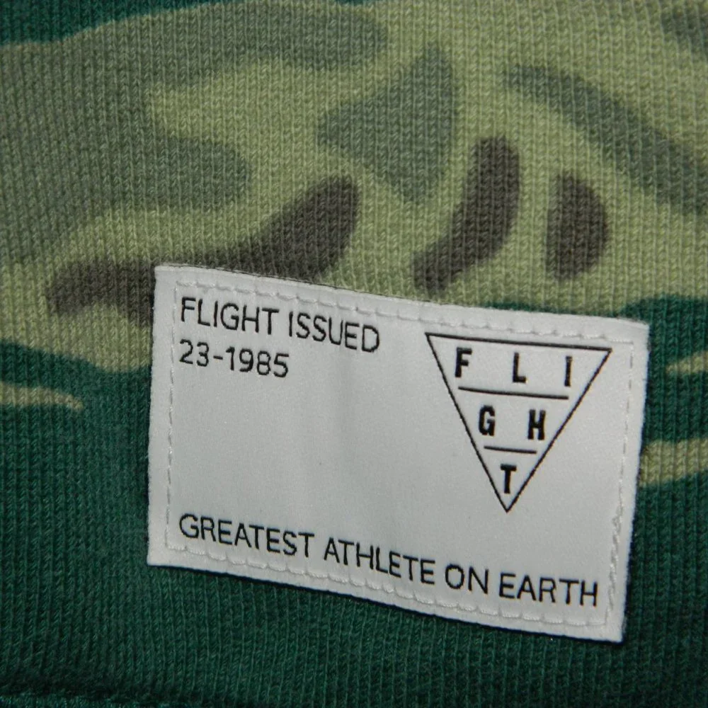 Nike Air Jordan Mens AT9019-010 Green Camo City Flight Pullover Hoodie Sz L